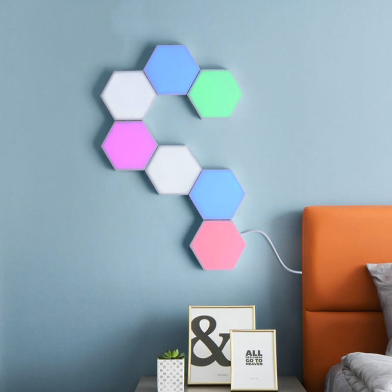 Generic Pack de 3 Lampes LED Tactile Applique Murale Hexagonale