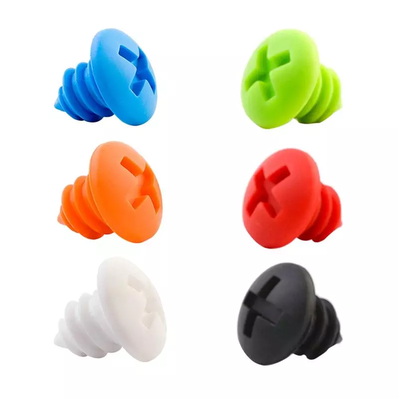 Bouchons en silicone vis - 6 couleurs